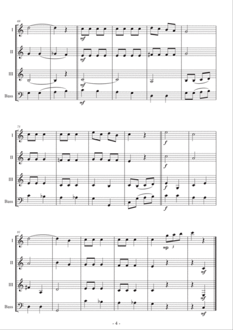 Mickey Mouse March Mickey Mouse March Clarinet Quartet scores gallery preview page 4