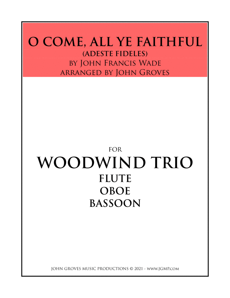 O Come, All Ye Faithful - Woodwind Trio Woodwind Trio scores gallery preview page 1