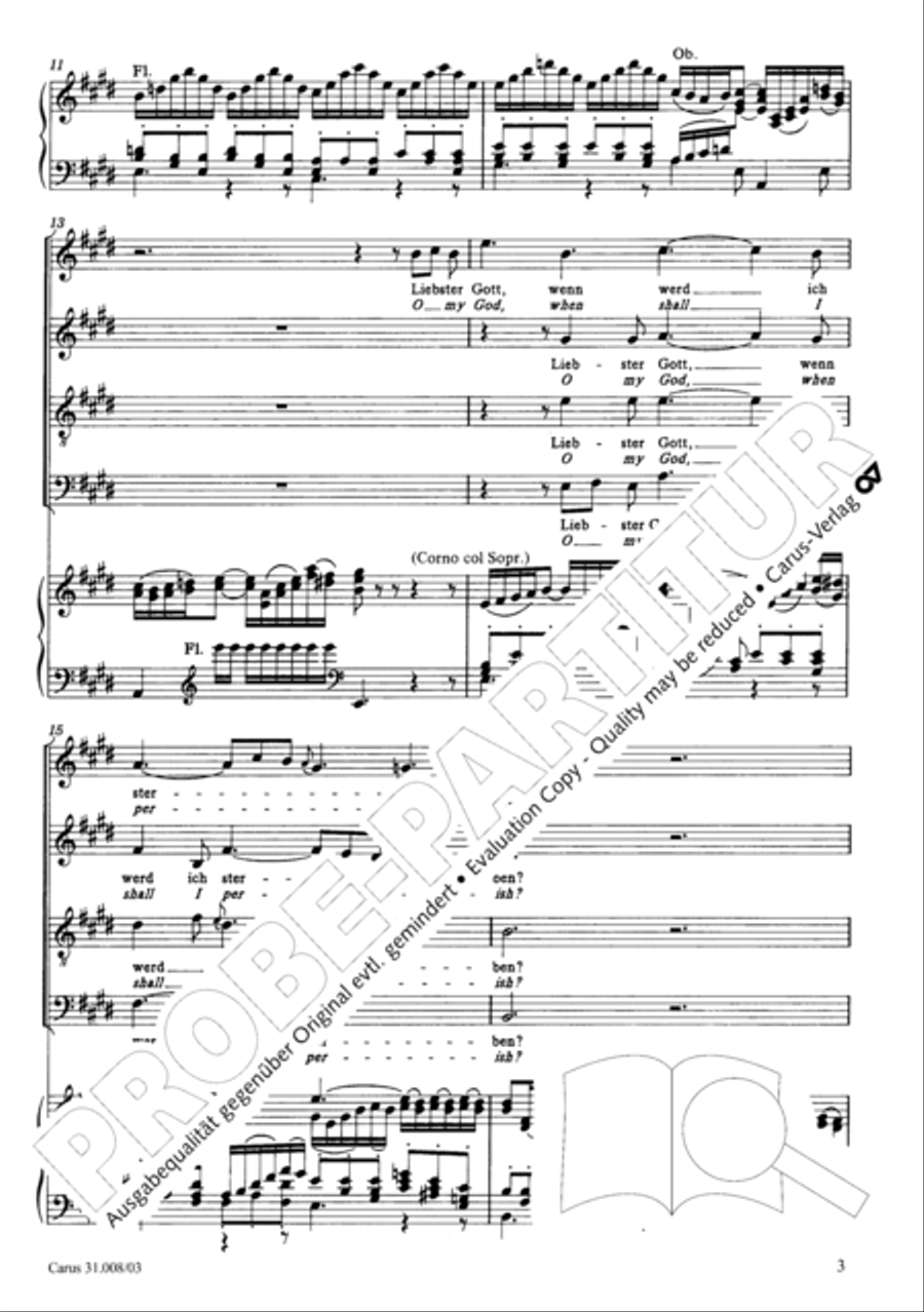 O my God, when shall I perish (Liebster Gott, wenn werd ich sterben) 4-Part scores gallery preview page 8