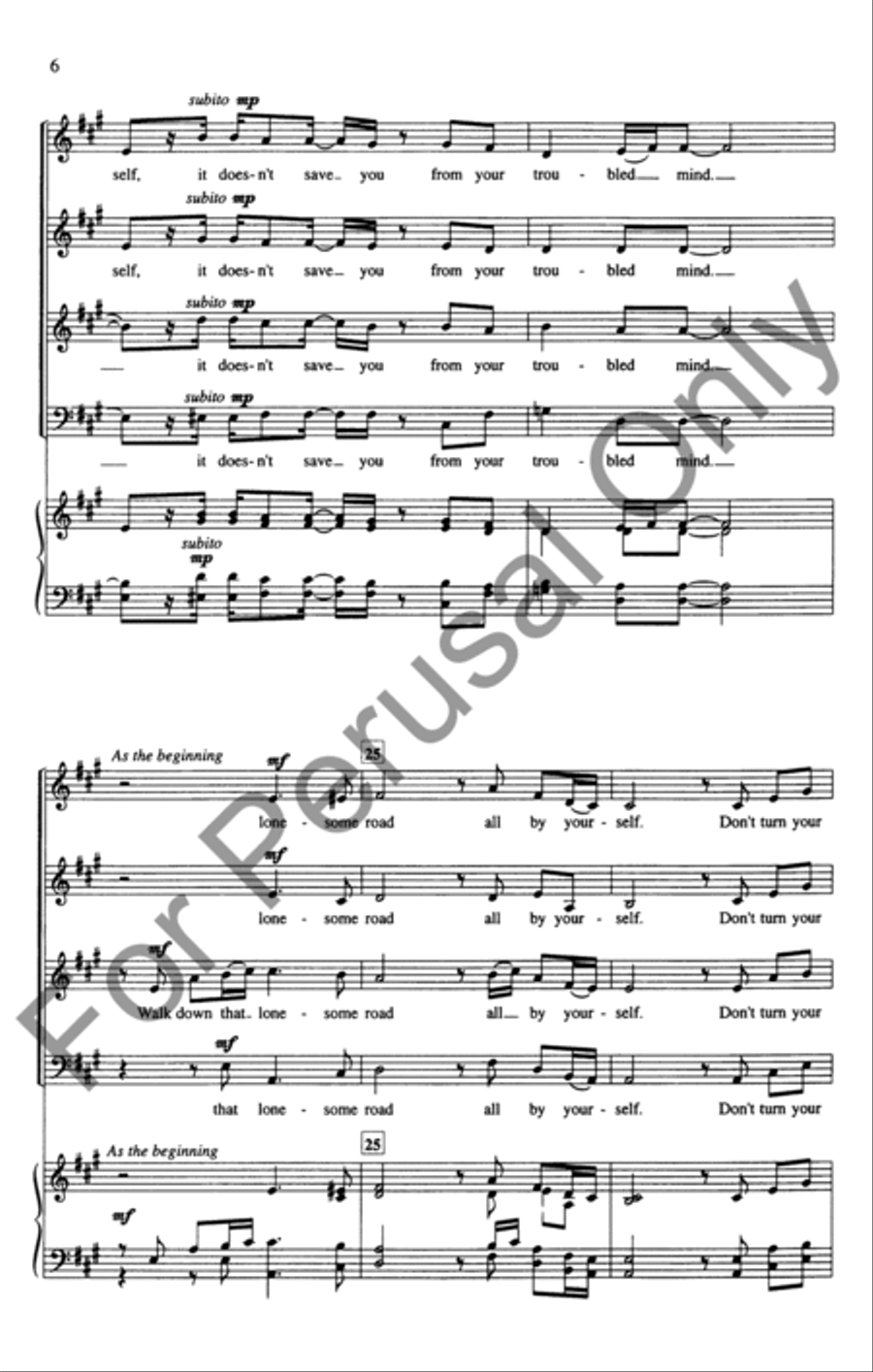 That Lonesome Road 4-Part scores gallery preview page 6
