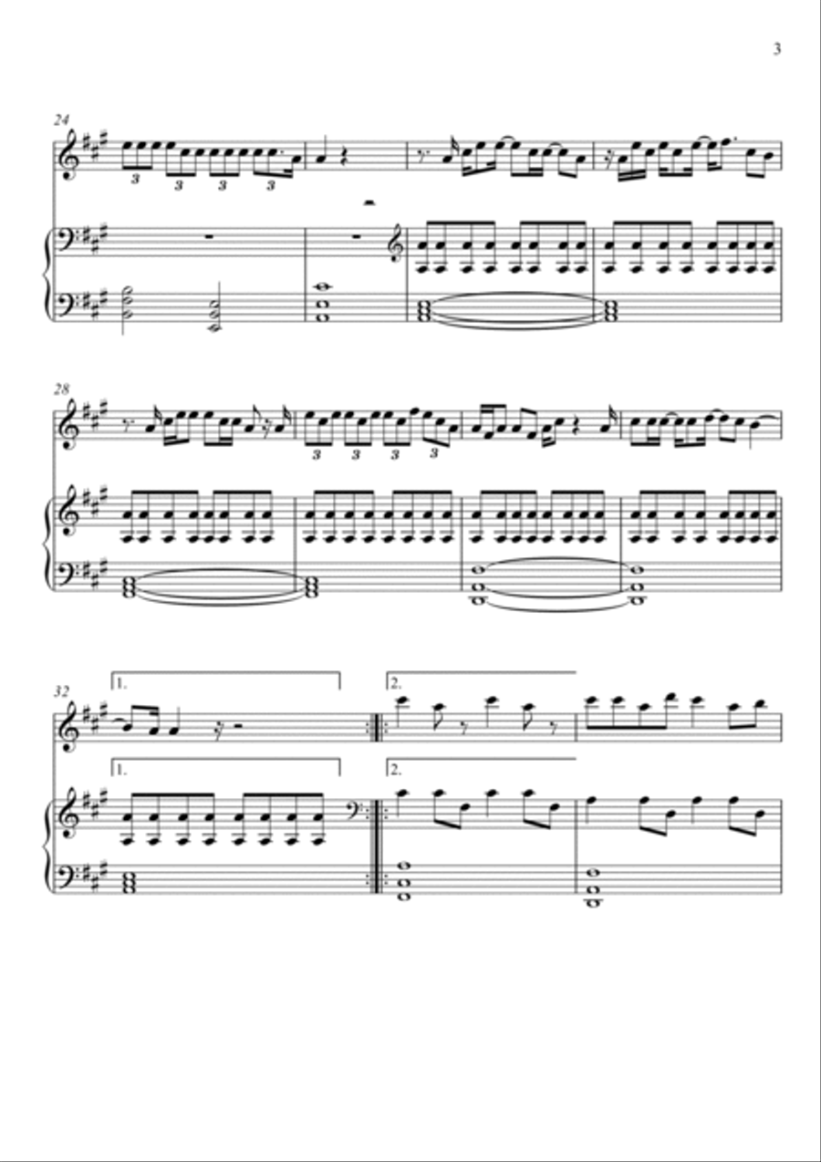 Drivers License Piano scores gallery preview page 3
