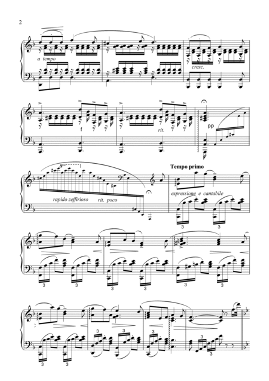 Gustav Lange- Blumenlied op.39 ( Flower Song) Piano Solo scores gallery preview page 2