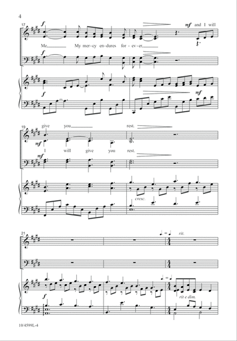 I Will Give You Rest 4-Part scores gallery preview page 4