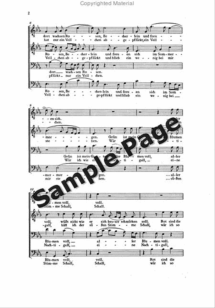 Motte D De Hab Meine Liebe Wohl Verborgen TTBB scores gallery preview page 3