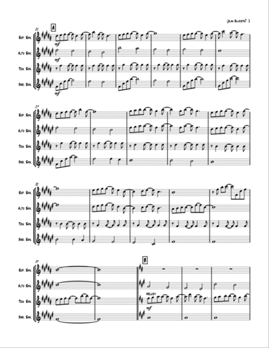 Forrest Gump Suite Saxophone Quartet scores gallery preview page 3