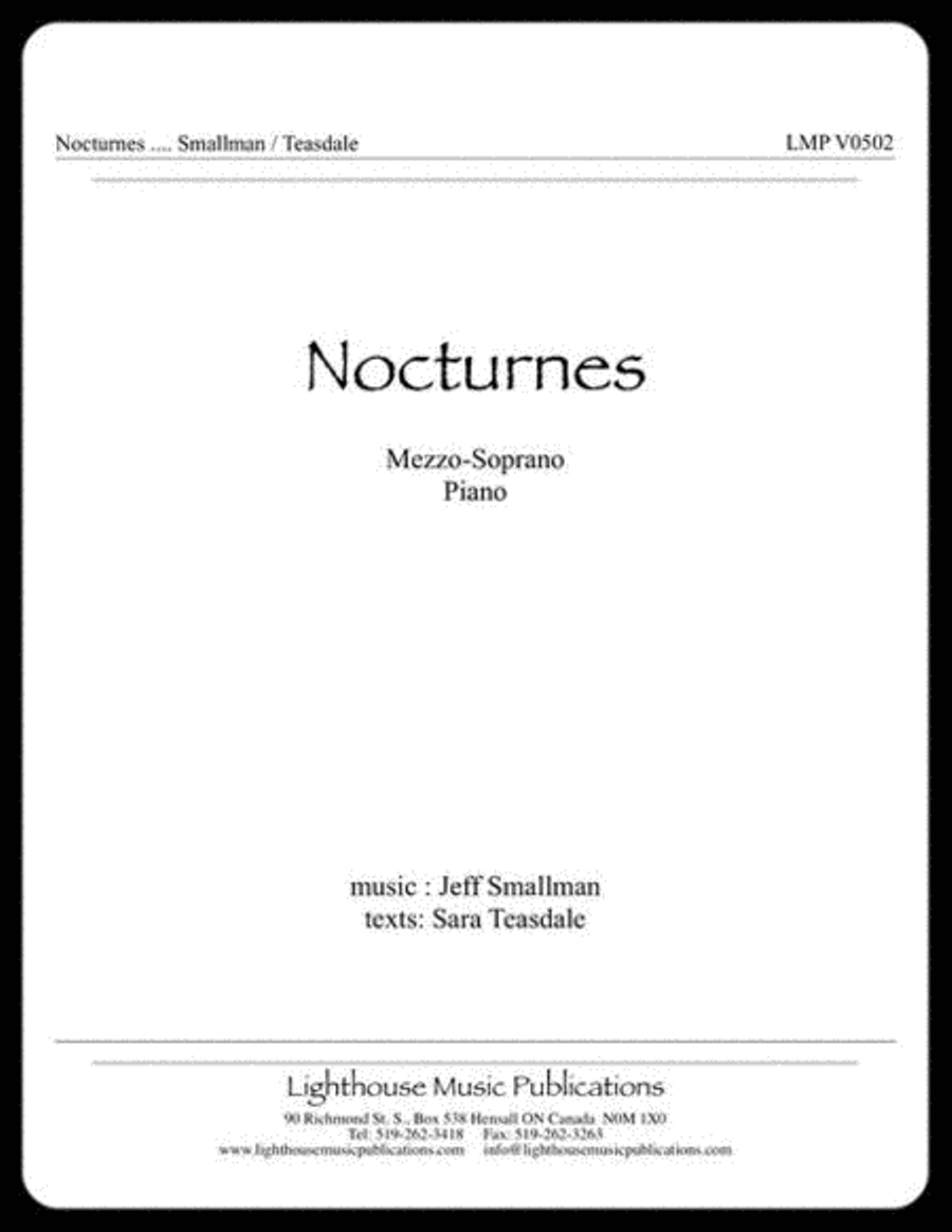 Nocturnes Soprano Voice scores gallery preview page 1