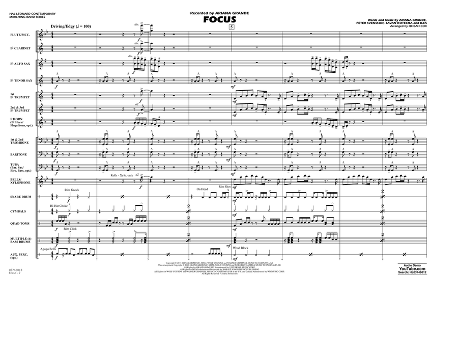 Focus - Conductor Score (Full Score) Marching Band scores gallery preview page 2