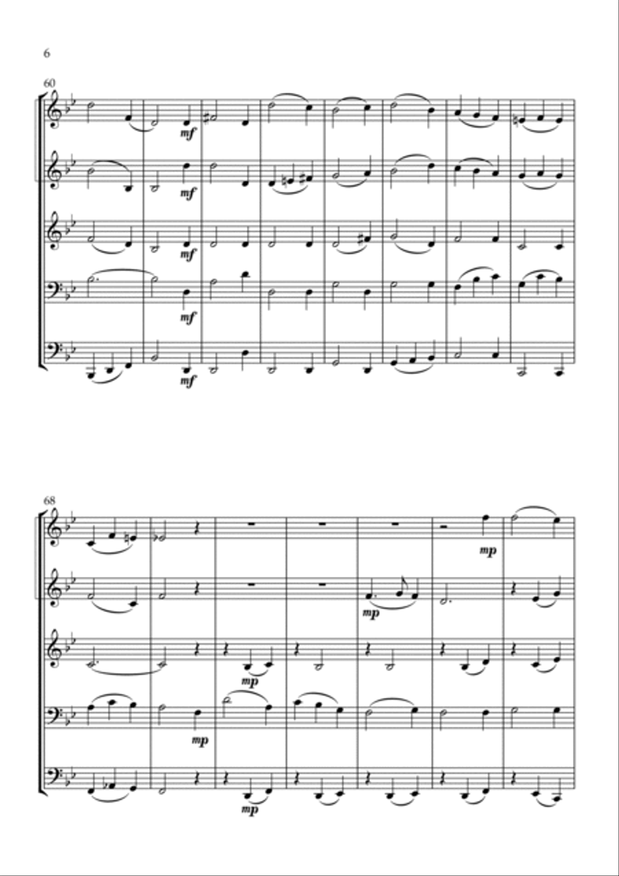 A Quiet Christmas A Quiet Christmas Brass Quintet scores gallery preview page 6