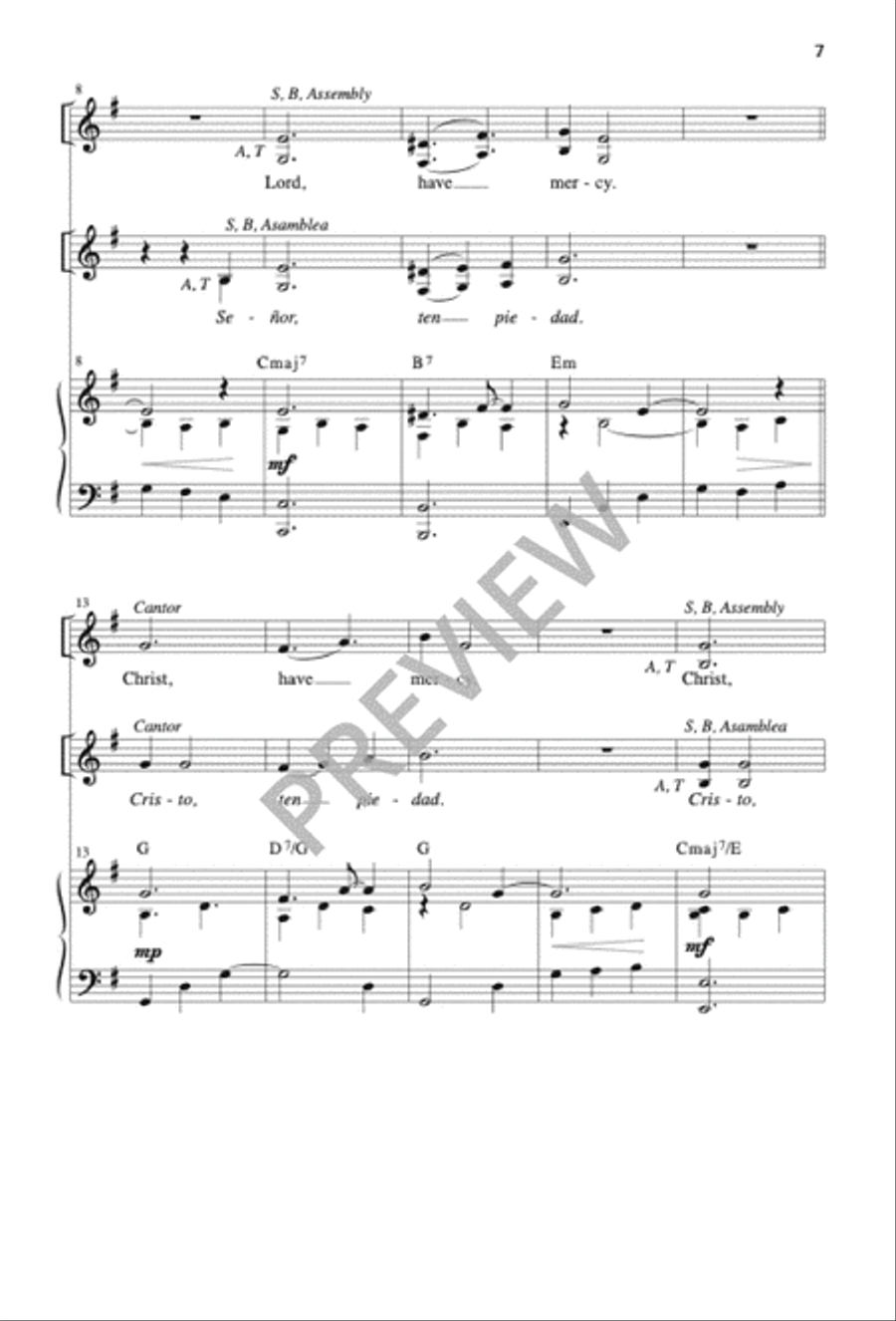 Mass of the Sun of Justice / Misa Sol de Justicia 4-Part scores gallery preview page 9