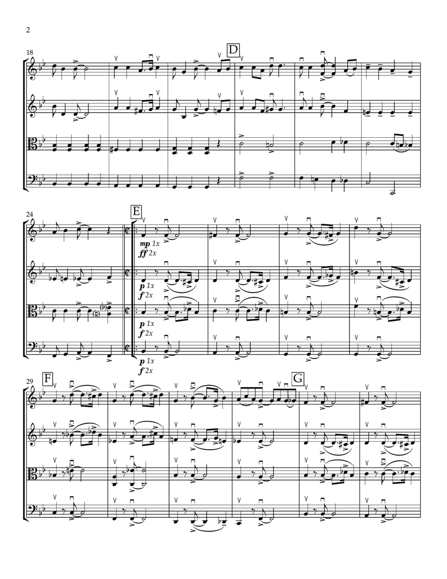 Charleston (1923) String Quartet scores gallery preview page 2