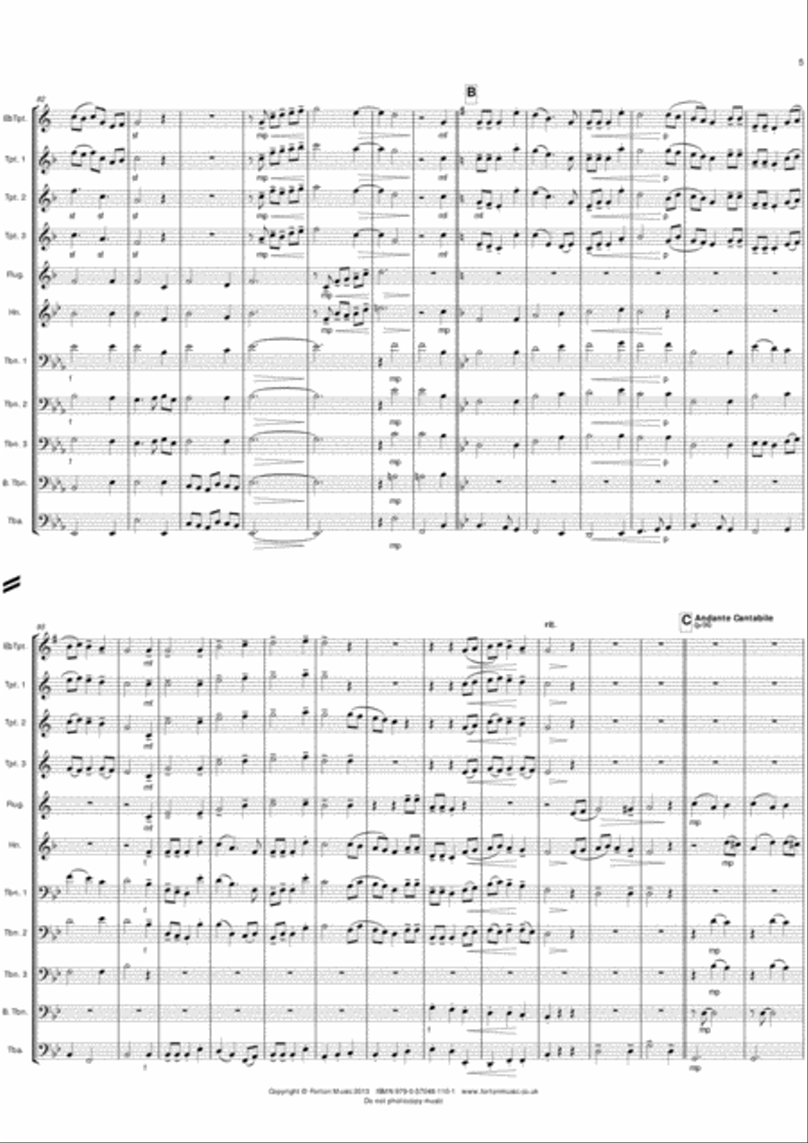 Carol Fantasy Brass Ensemble scores gallery preview page 5
