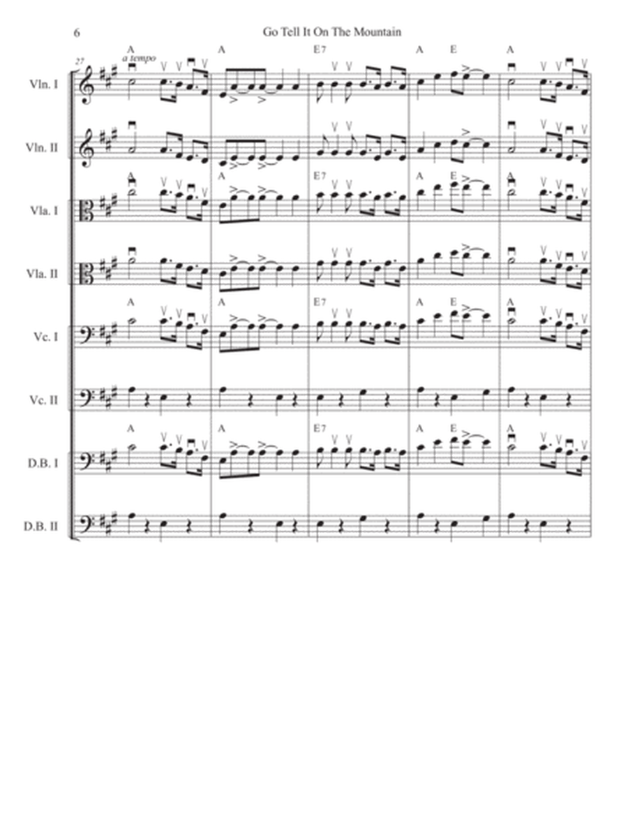 Go Tell It On The Mountain for string solo or ensemble image number null