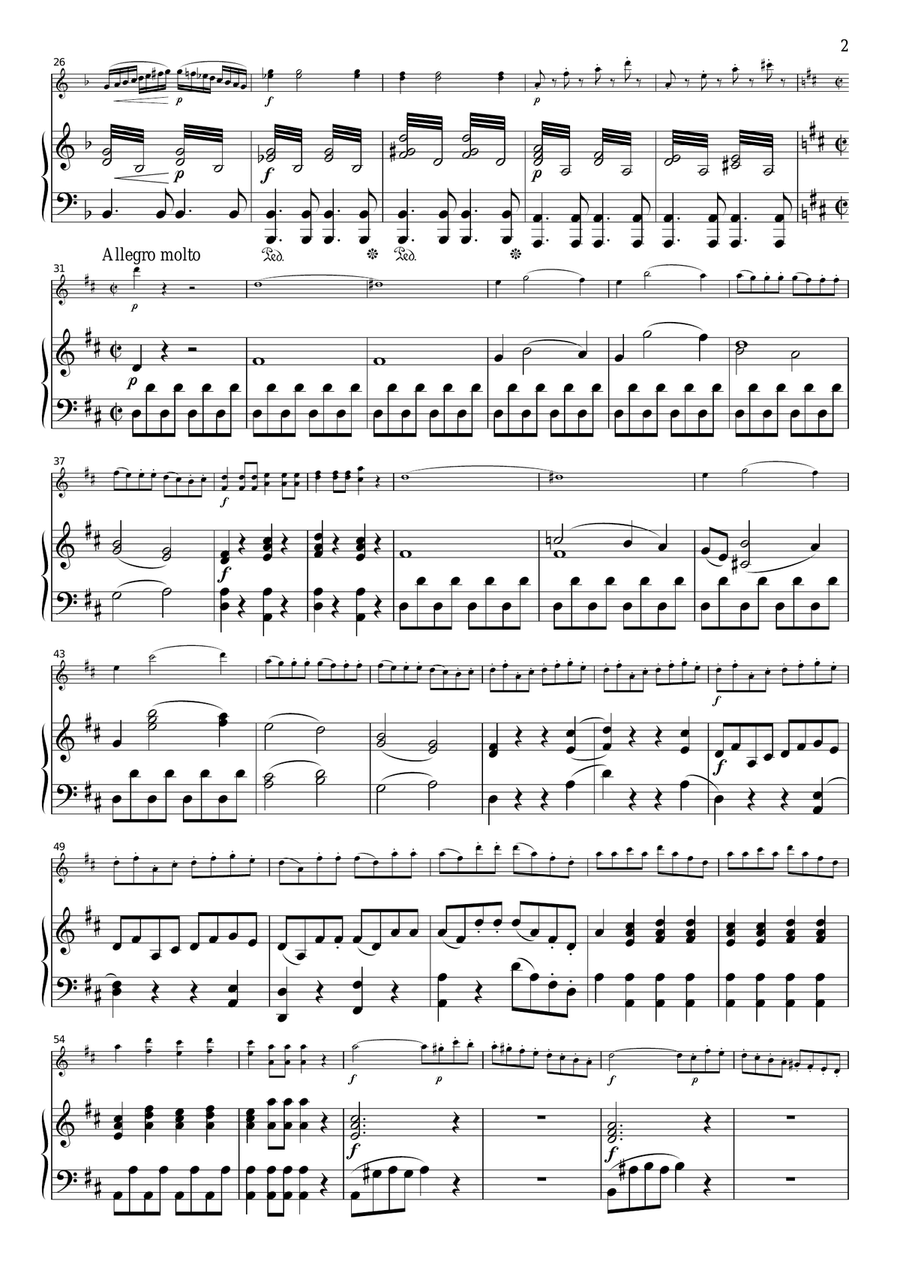 Mozart Don Giovanni Overture, for Violin & Piano, VM004 Violin Solo scores gallery preview page 2