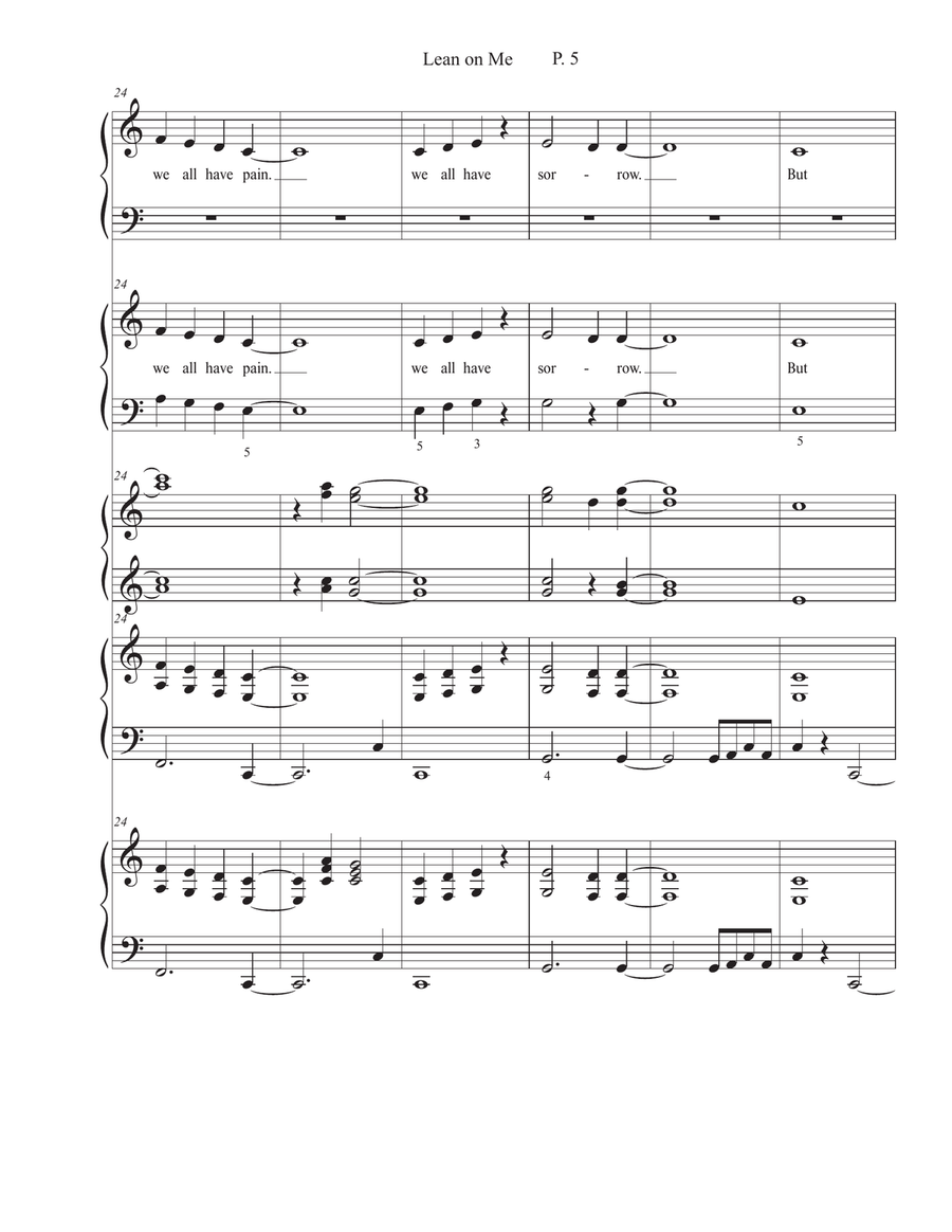 Lean On Me Piano Method scores gallery preview page 6