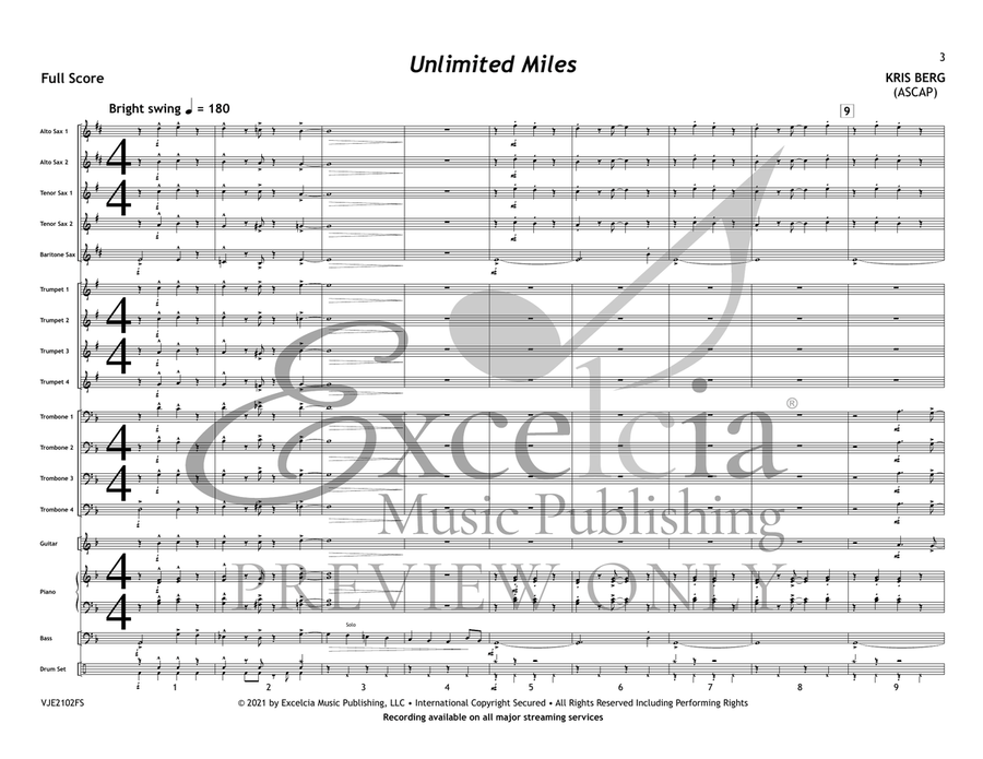 Unlimited Miles Jazz Ensemble scores gallery preview page 4