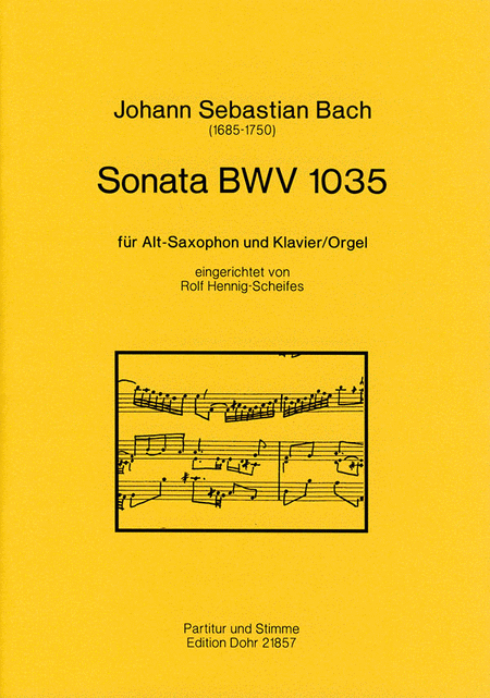 Sonata fur Alt-Saxophon und Klavier (Orgel) BWV 1035