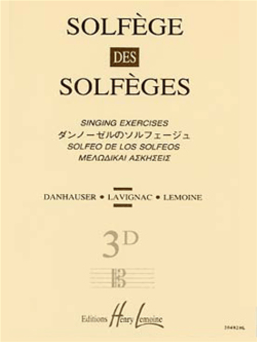 Solfege des Solfeges - Volume 3D sans accompagnement Score scores gallery preview page 1
