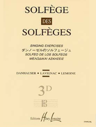 Book cover for Solfege des Solfeges - Volume 3D sans accompagnement