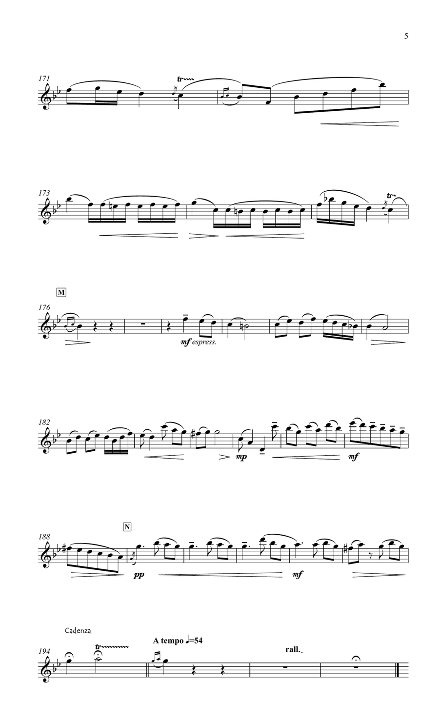 Gretry, Concerto for flute in C Flute Solo scores gallery preview page 6