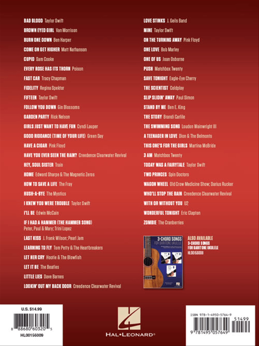 4-Chord Songs for Baritone Ukulele (G-C-D-Em) Baritone Ukulele scores gallery preview page 6