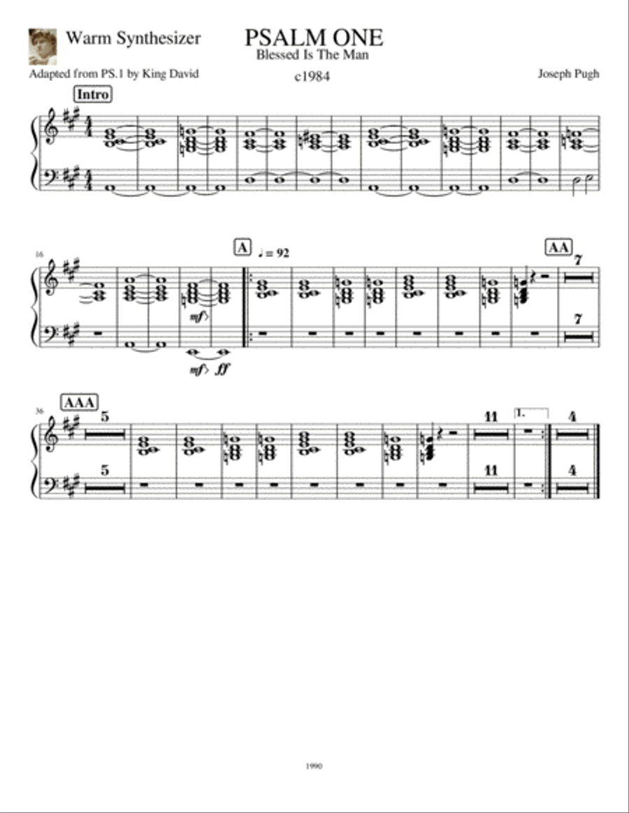 Psalm One Divisi scores gallery preview page 1