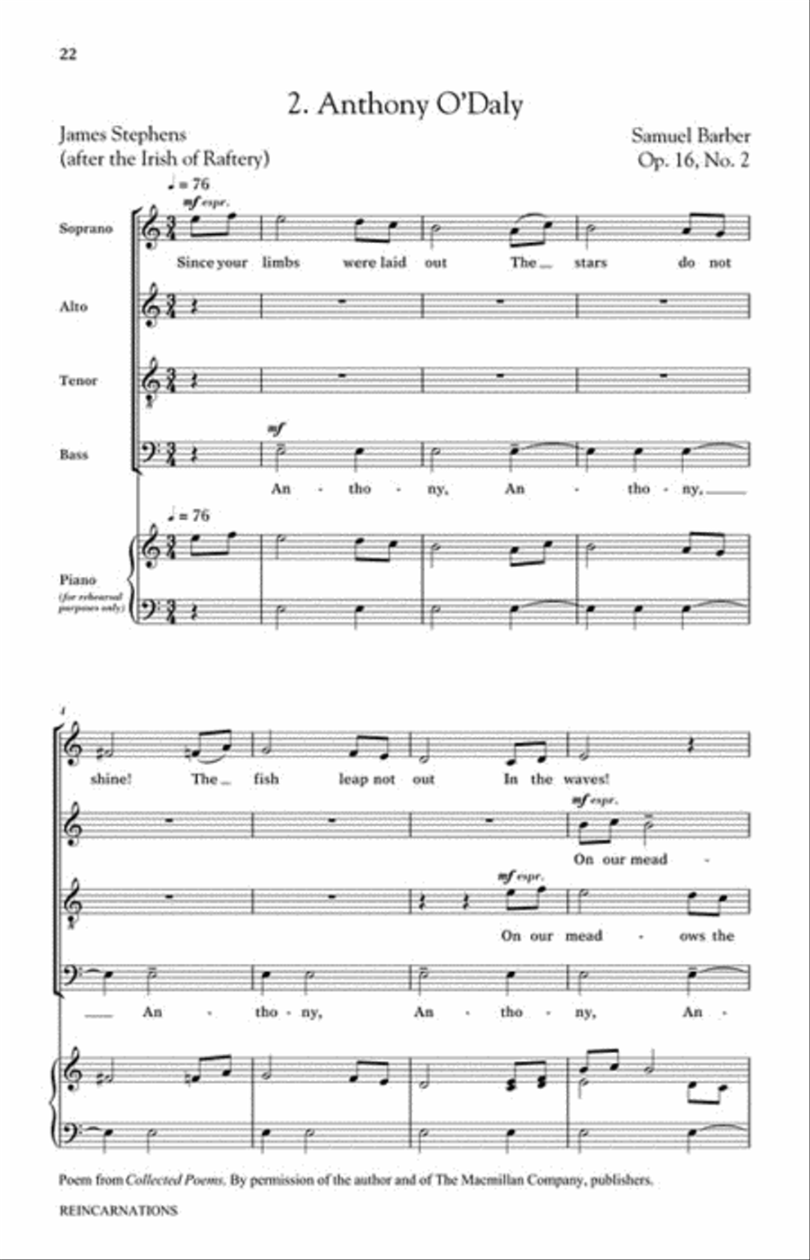 Reincarnations – Complete Edition 4-Part scores gallery preview page 5