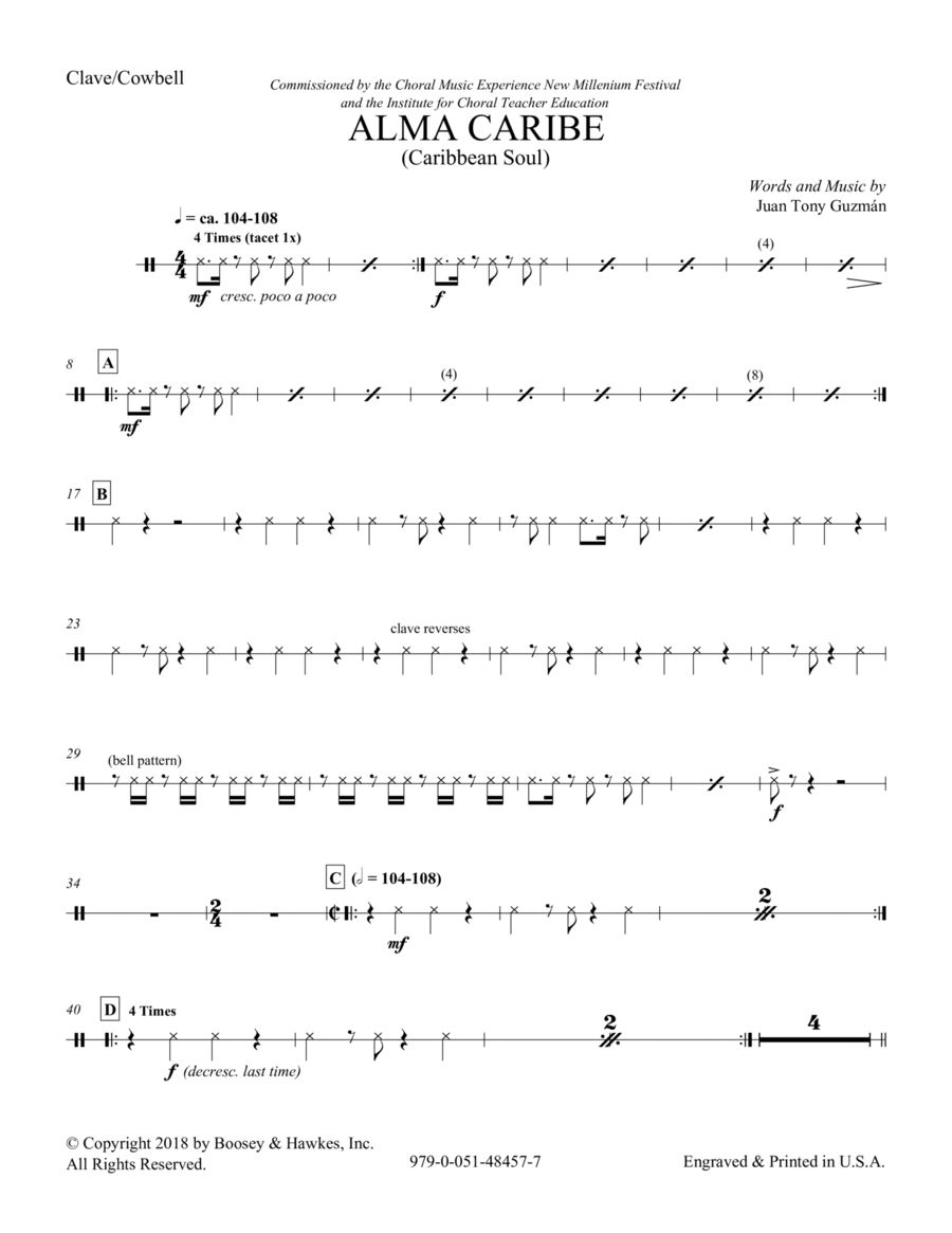 Alma Caribe (Caribbean Soul) - Aux Percussion Choir scores gallery preview page 1