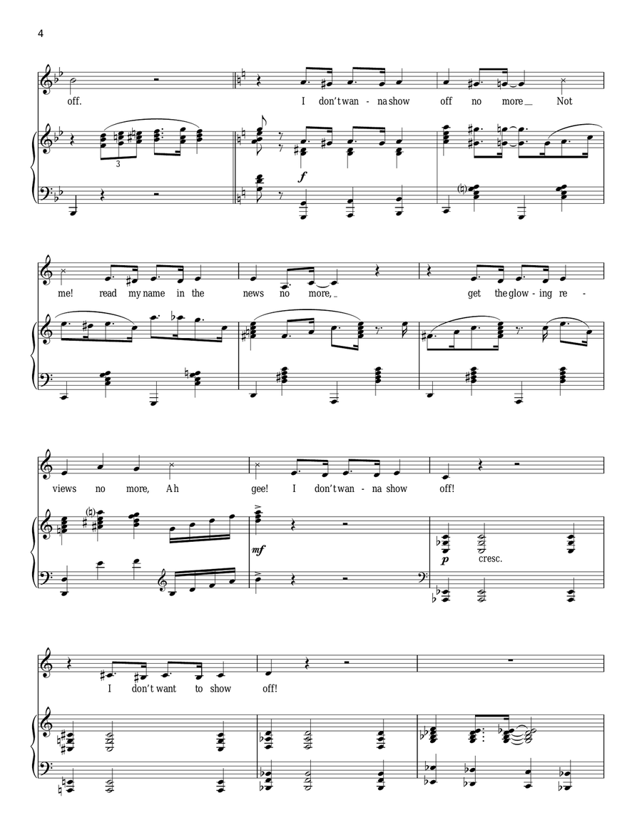 Show Off Show Off Piano, Vocal scores gallery preview page 4