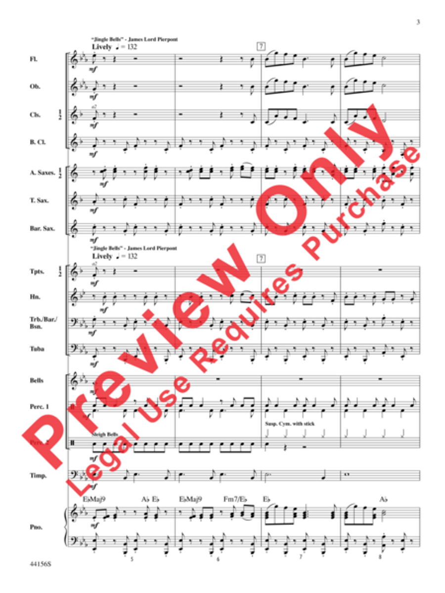 Holiday Celebrations Concert Band scores gallery preview page 3