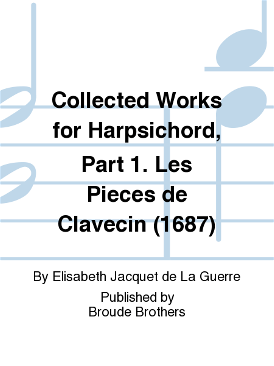 Harpsichord Works 1 -- Pieces (1687) Harpsichord scores gallery preview page 1