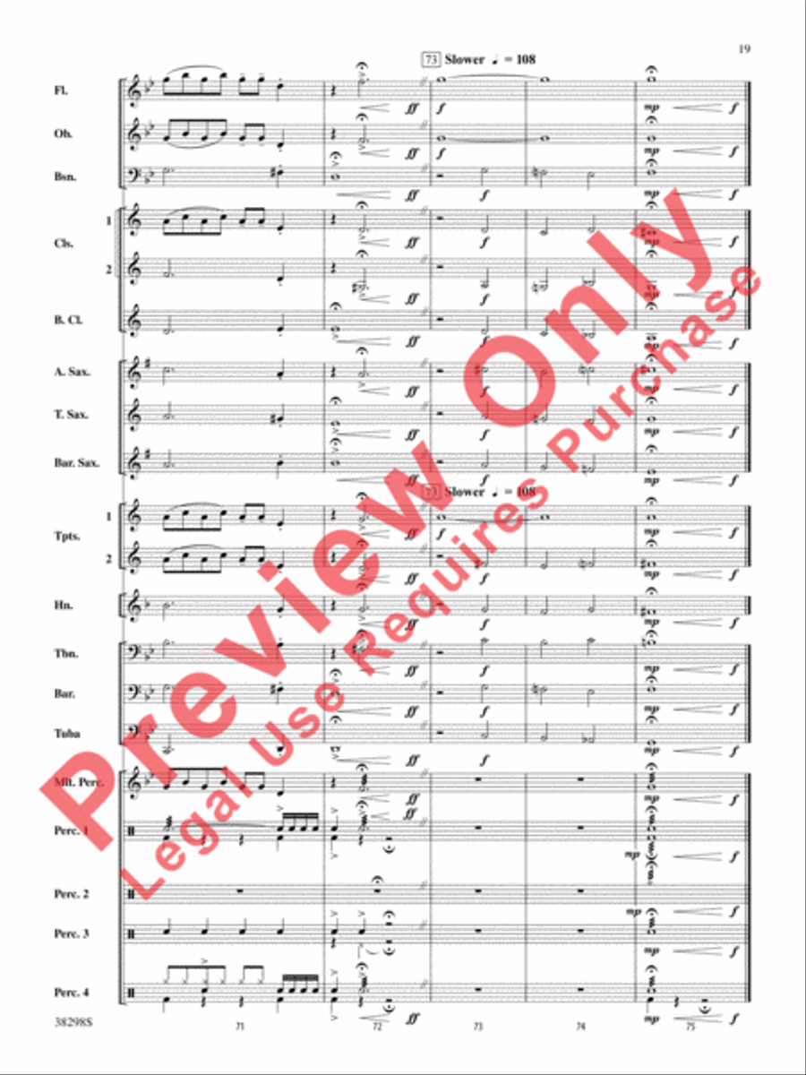 Wade in the Water Concert Band scores gallery preview page 19