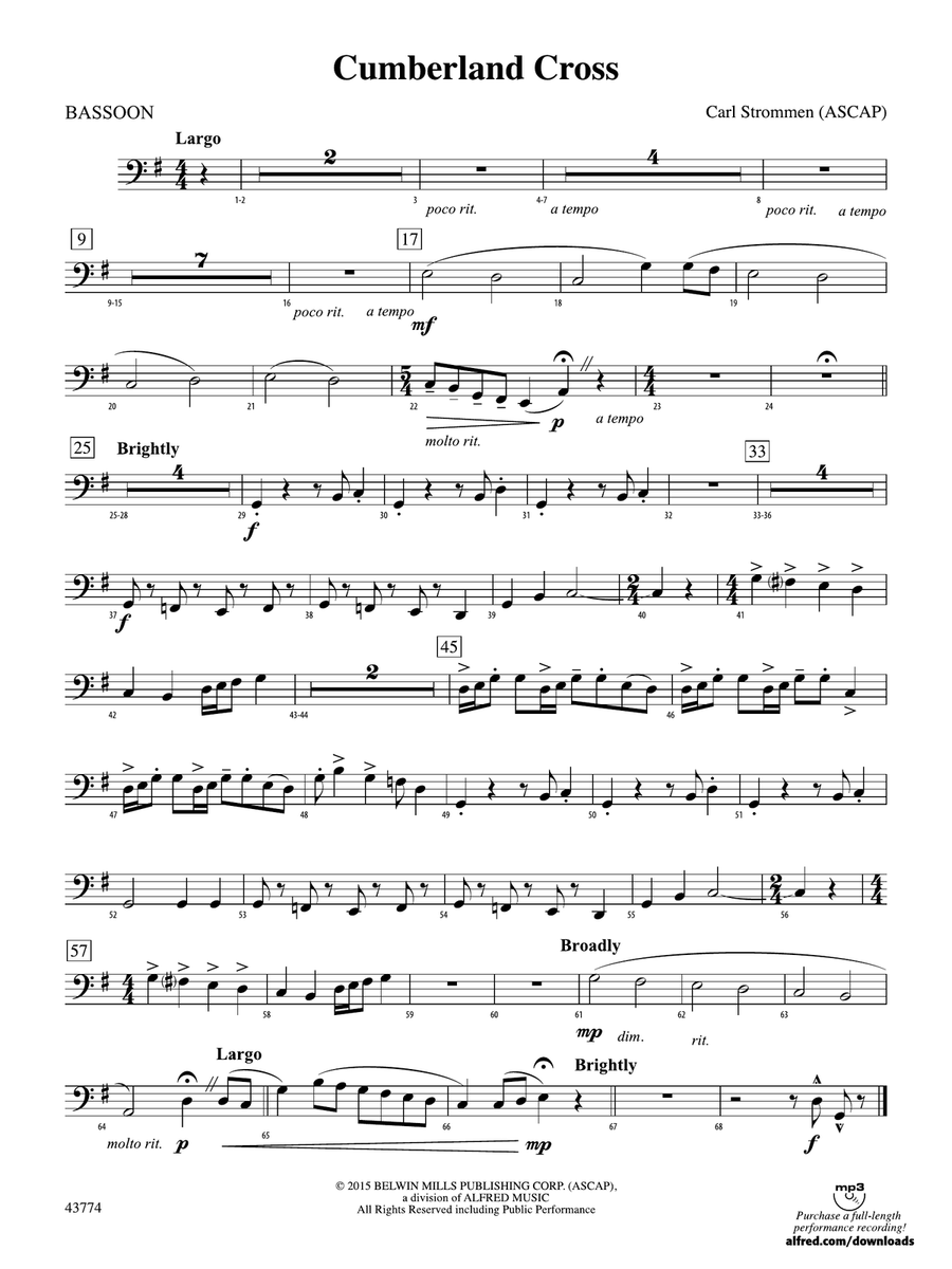 Cumberland Cross: Bassoon