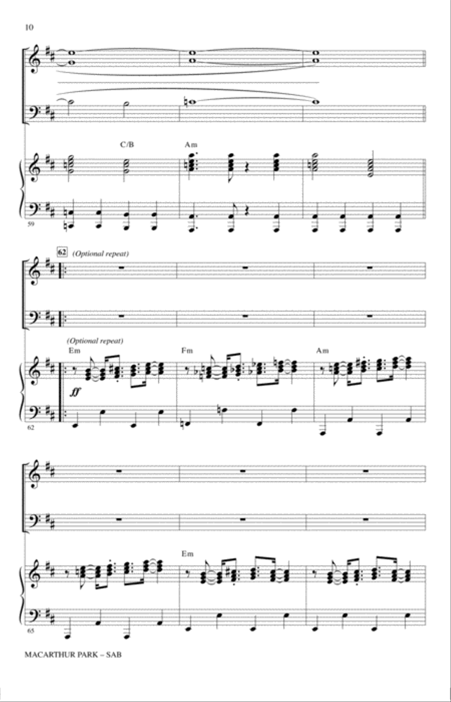 MacArthur Park (arr. Mark Brymer) 3-Part scores gallery preview page 9