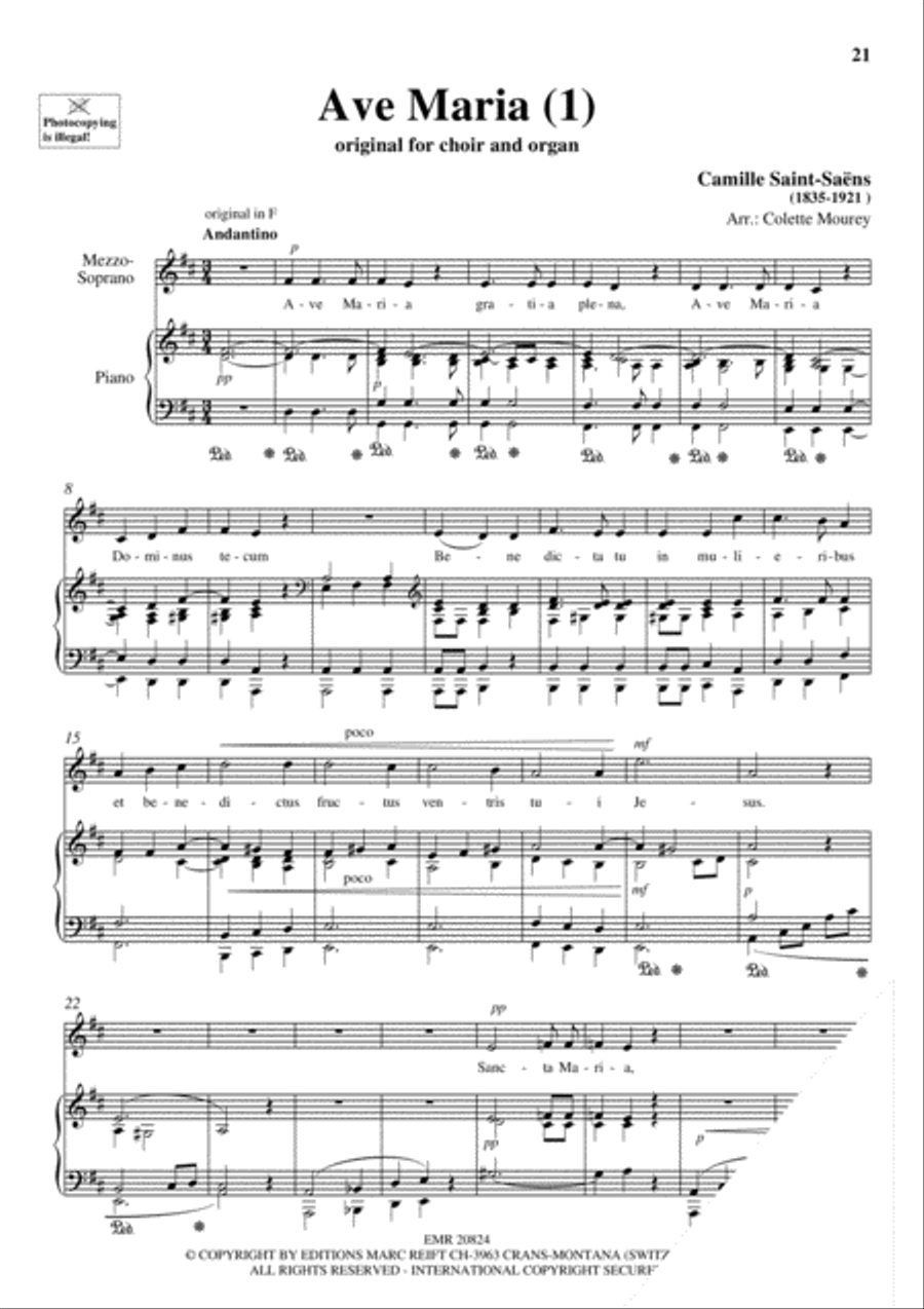 100 Ave Maria Volume 9 Mezzo-Soprano Voice scores gallery preview page 9