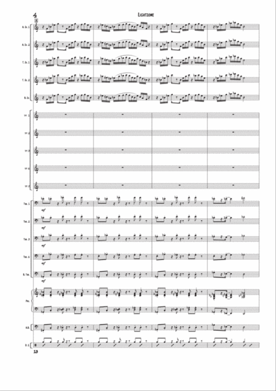 Lightsome Lightsome Jazz Ensemble scores gallery preview page 4