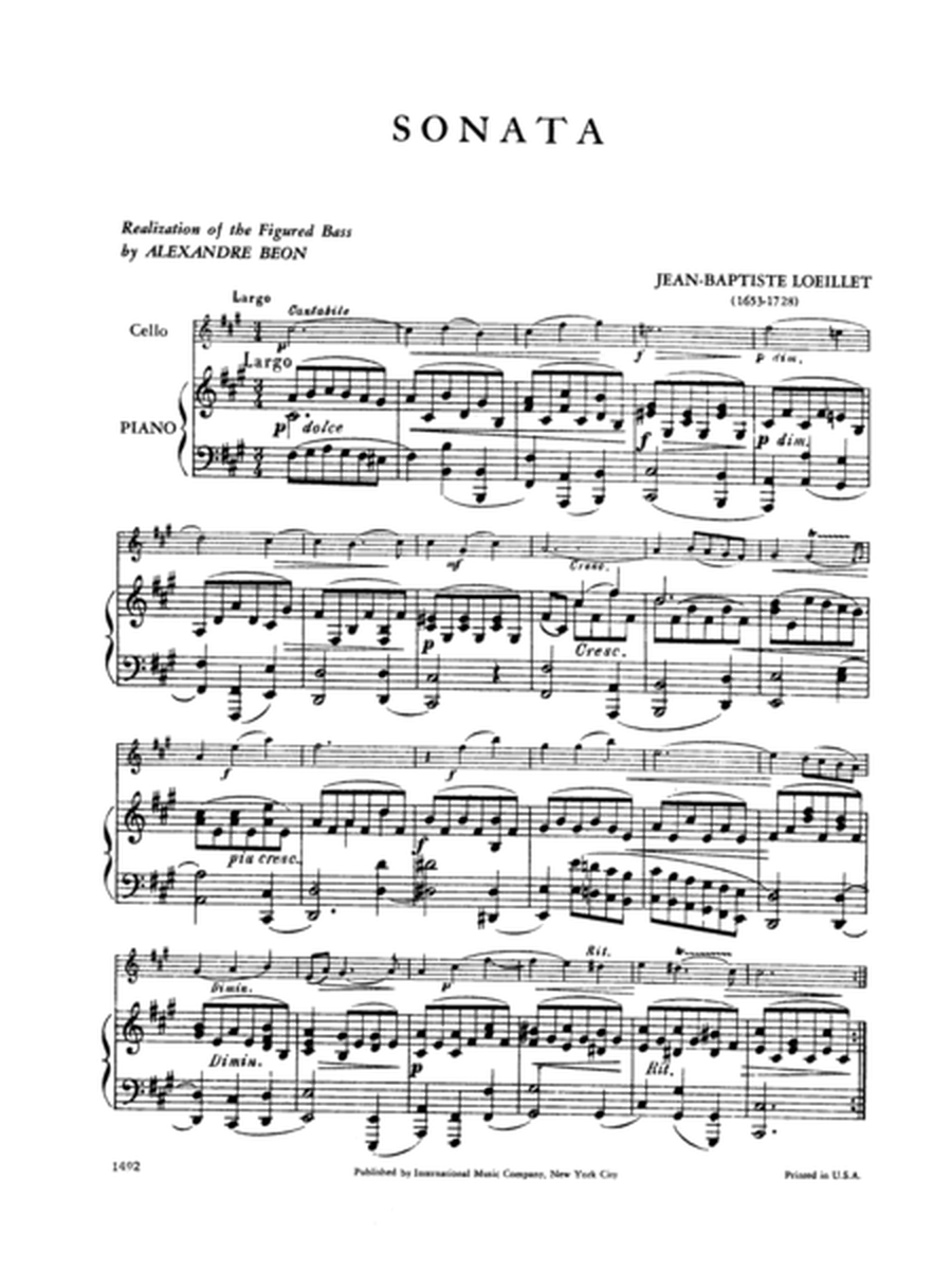 Sonata In F Sharp Minor