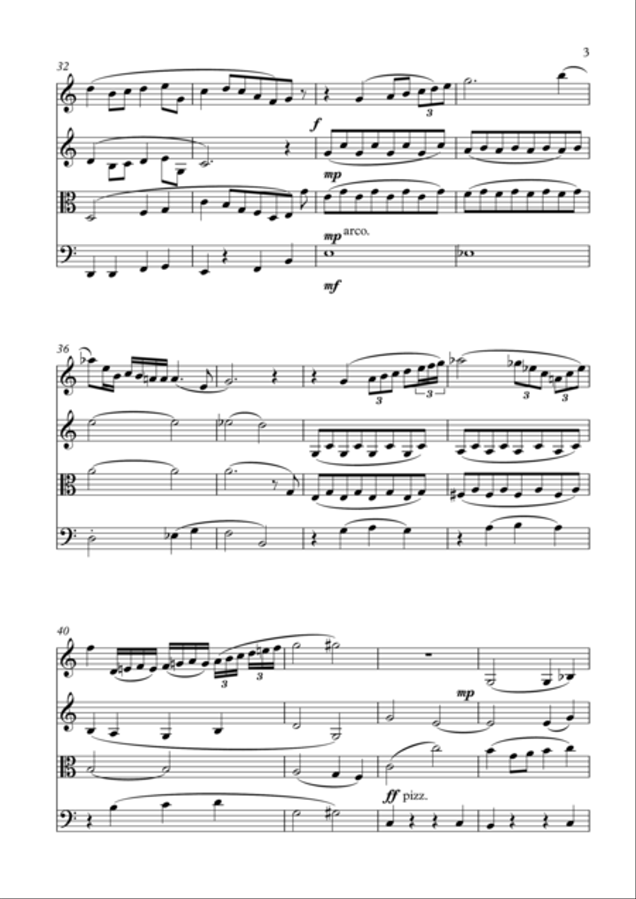 Over The Rainbow (from The Wizard Of Oz) String Quartet scores gallery preview page 3