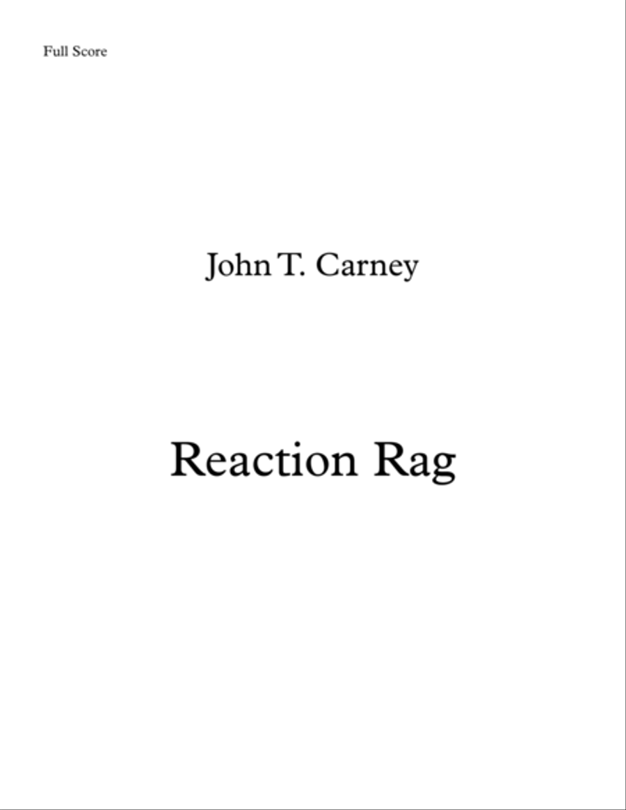 Reaction Rag Reaction Rag Piano Solo scores gallery preview page 1