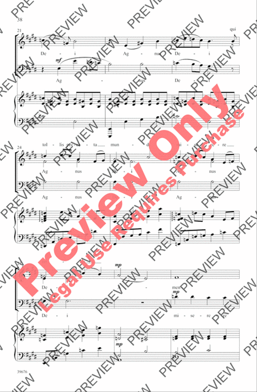 Missa Festiva Missa Festiva 4-Part scores gallery preview page 41