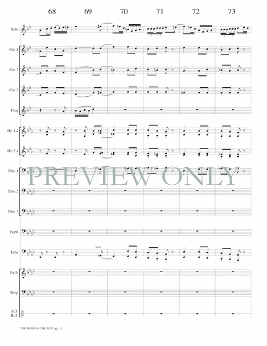 The Maid of the Mist Small Ensemble scores gallery preview page 15