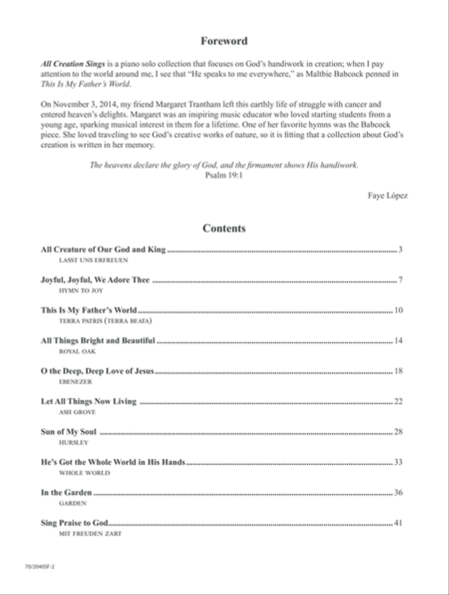 All Creation Sings Piano Solo scores gallery preview page 2