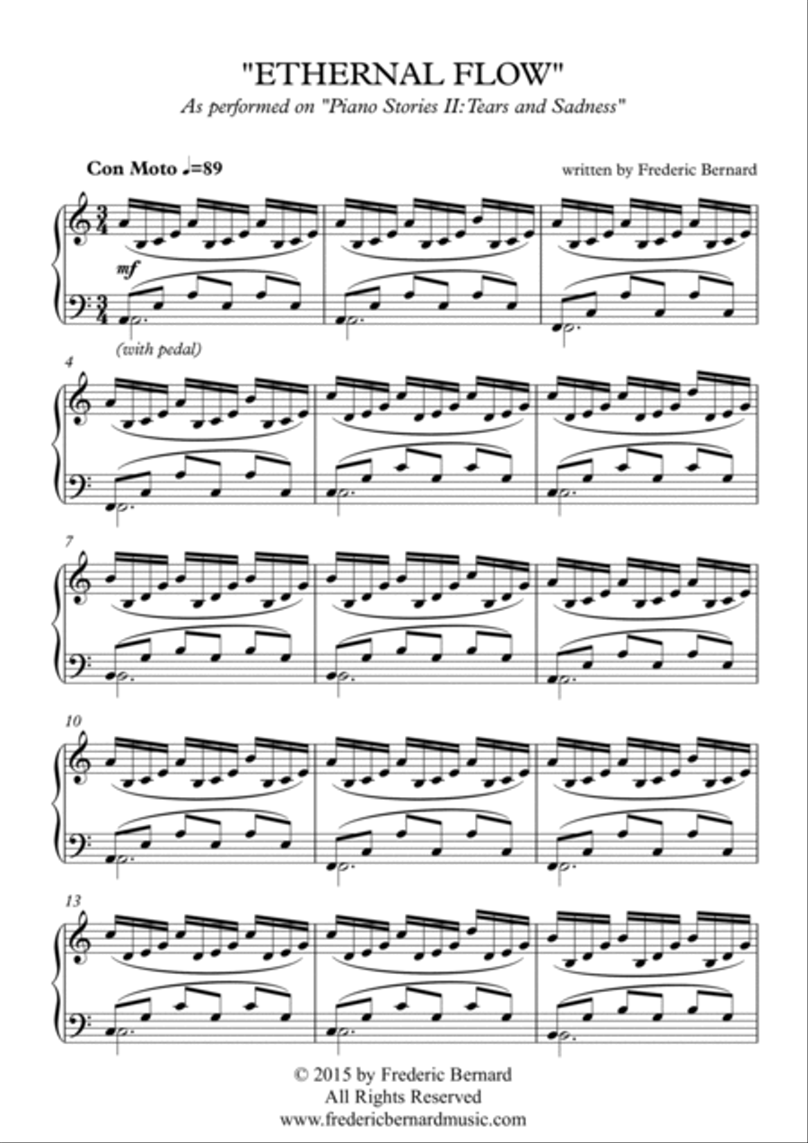 Ethernal Flow (Modern Minimalistic Piano Solo Score) Piano Solo scores gallery preview page 2