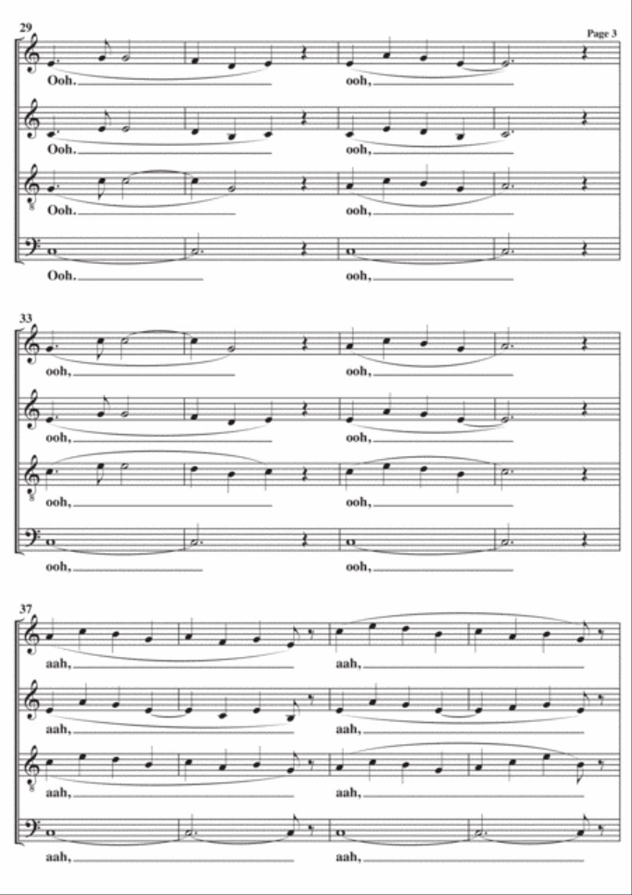 Going Home A Cappella SATB 4-Part scores gallery preview page 3
