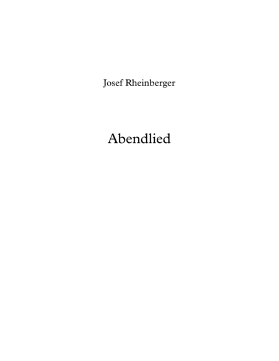 Abendlied for Brass Ensemble Brass Ensemble scores gallery preview page 1