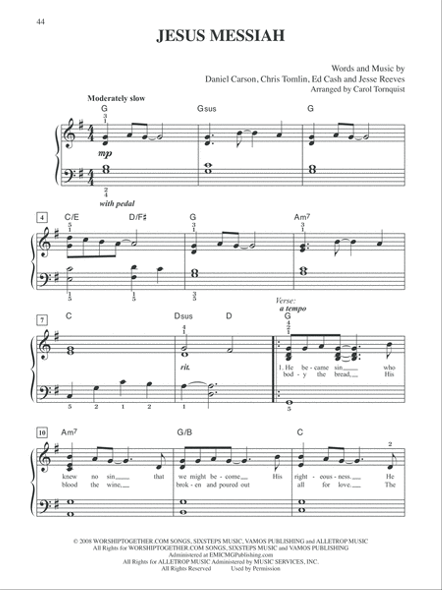 20 Sheet Music Bestsellers -- Christian Hits Easy Piano scores gallery preview page 5