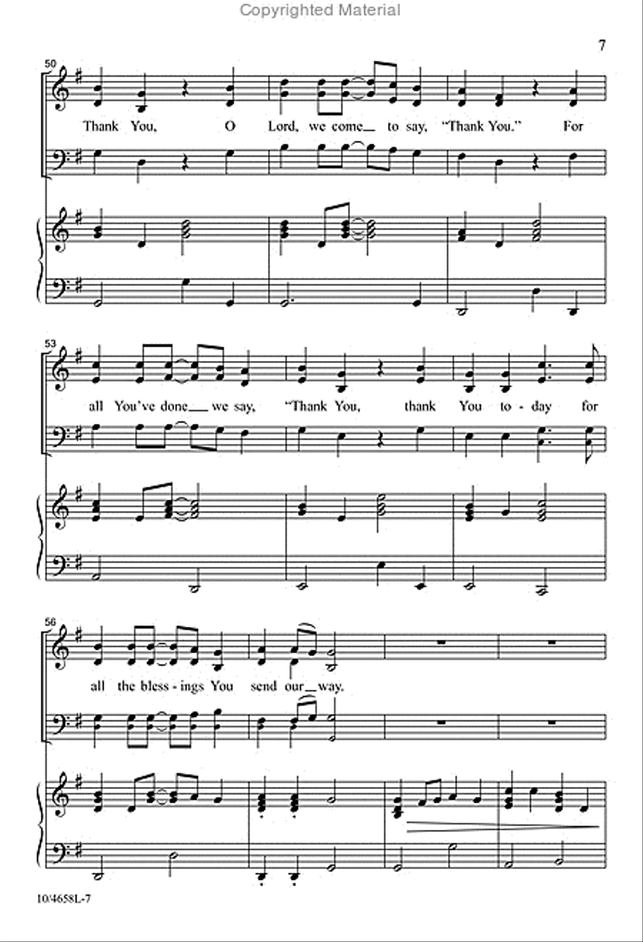 We Come to Say Thank You We Come to Say Thank You 4-Part scores gallery preview page 7