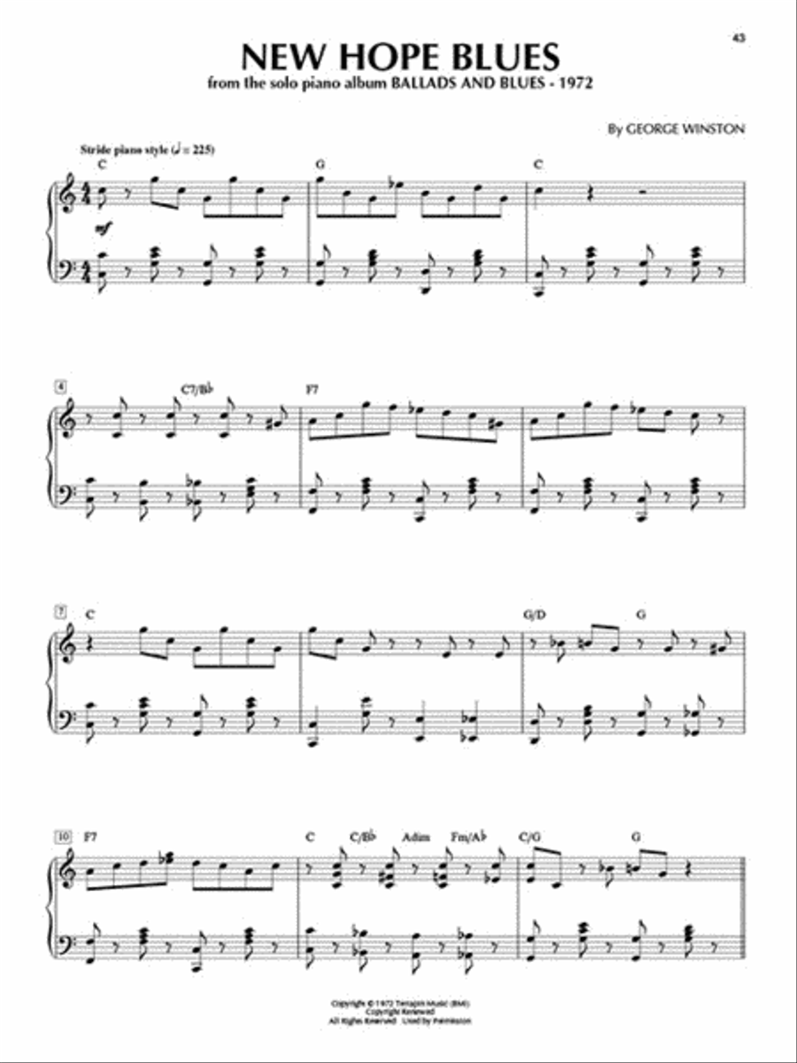 George Winston Piano Solos Piano Solo scores gallery preview page 3