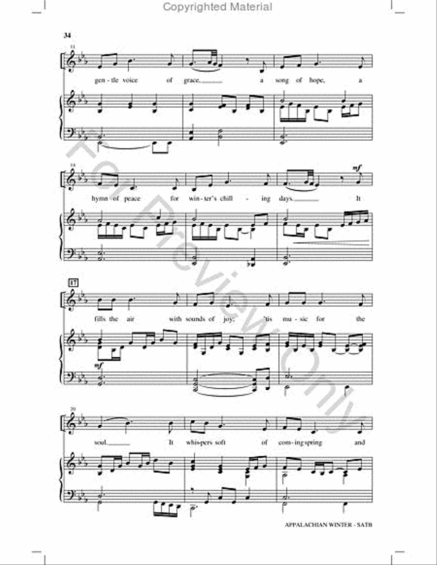 Appalachian Winter Choir scores gallery preview page 33