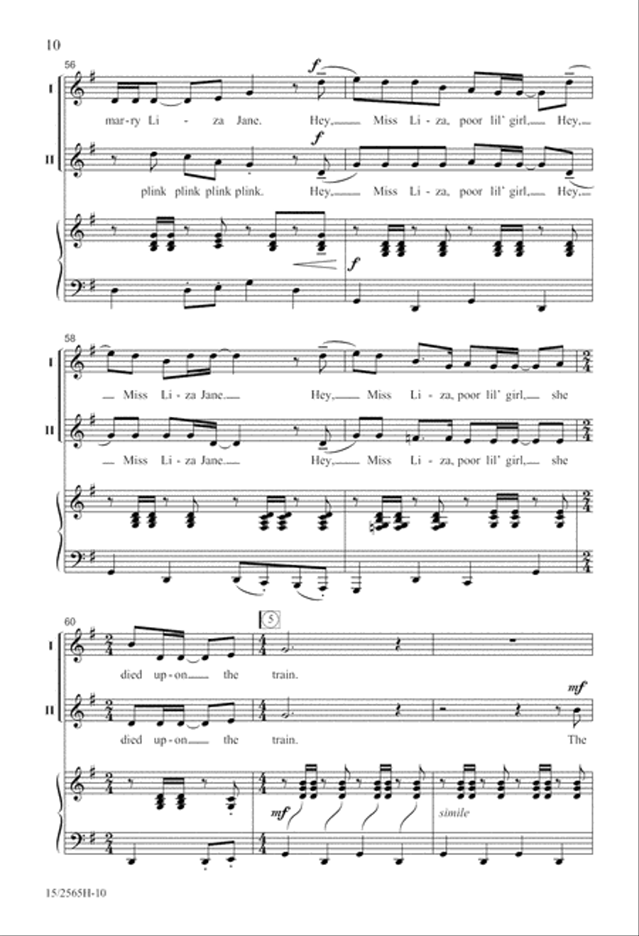 Folk Song Jubilee 2-Part scores gallery preview page 11