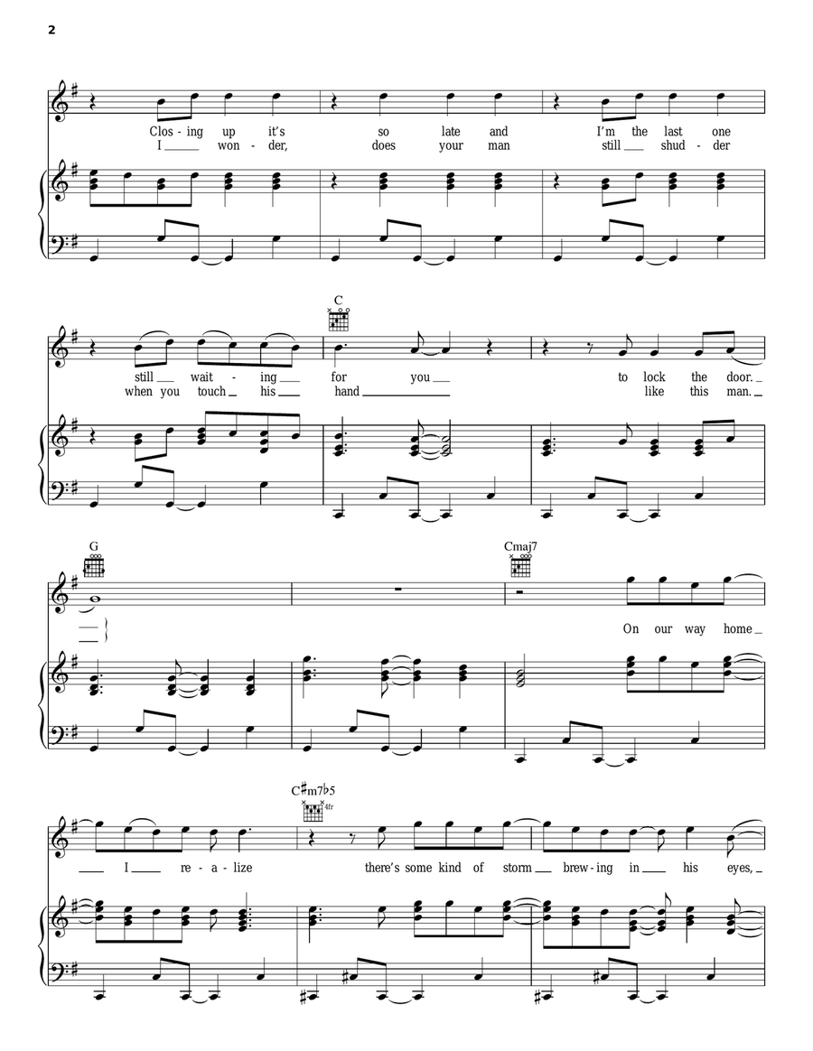 Out Of Goodbyes Piano, Vocal, Guitar scores gallery preview page 2